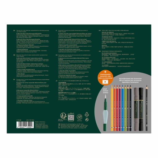 Conjunto aguarelável Discovery FABER-CASTELL Albrecht Dürer - 12 peças