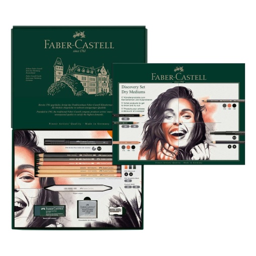 Conjunto FABER-CASTELL Discovery materiais secos - 17 peças