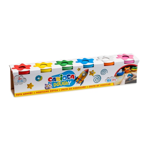 Plasticina CARIOCA Doughy 6 cores x 110g