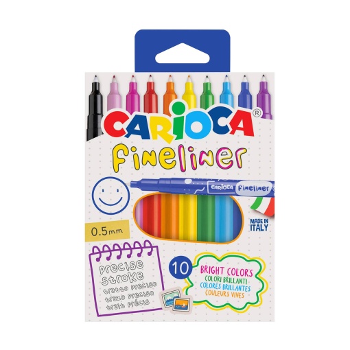 Fineliner CARIOCA 0,05mm - 10 cores brilhantes