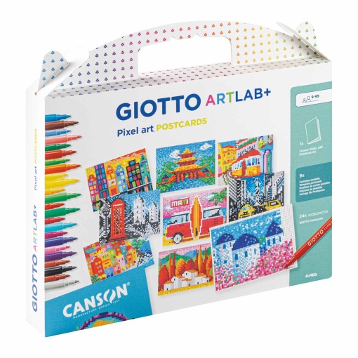 Conjunto GIOTTO Artlab Pixel Art postais