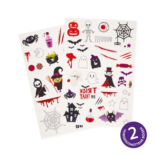 Tatuagens temporárias LEGAMI Halloween brilha no escuro - 50 unidades