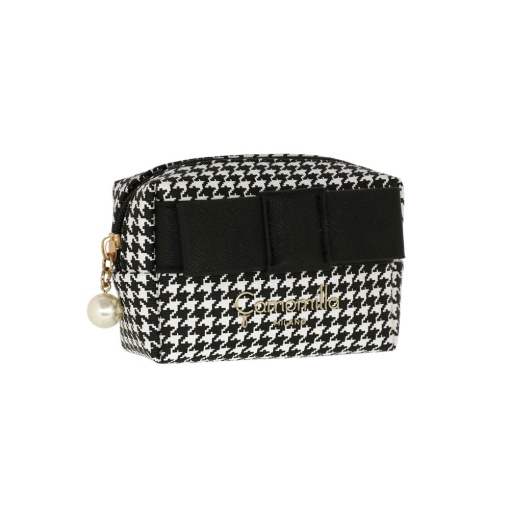 BOLSA CAMOMILLA POULETTE PRETO/BRANCO 8X11,5X5CM 19003