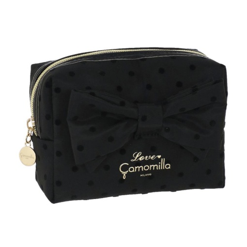 Bolsa CAMOMILLA Polka Glam preta 10,5x15,5x6,5cm
