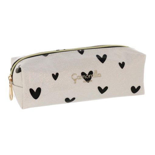 BOLSA CAMOMILLA LOVE ME BRANCO/PRETO 7X21X8CM 19779