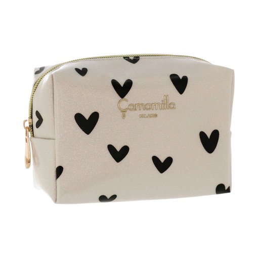 BOLSA CAMOMILLA LOVE ME BRANCO/PRETO 10,5X15,5X6,5CM 19763