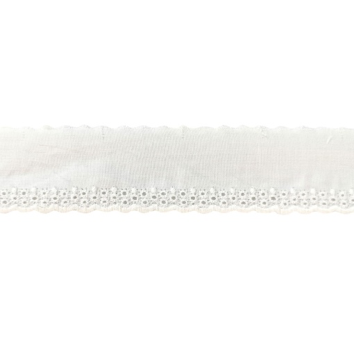 Fita de tecido bordado nº 7 30mm branco (metro)