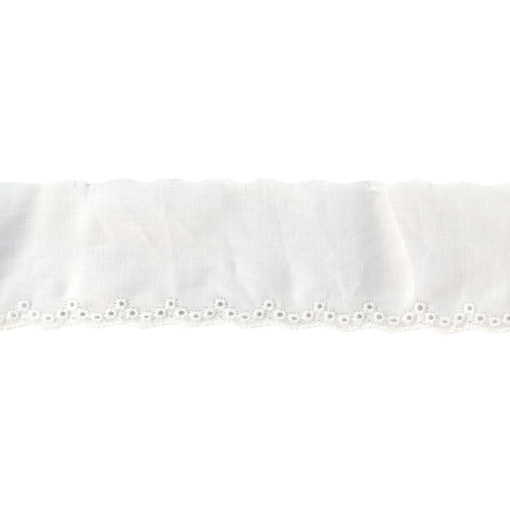 Fita de tecido bordado nº 78 40mm branco (metro)