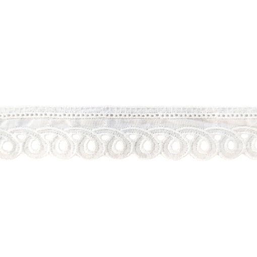 Fita de tecido bordado nº 16 25mm branco (metro)