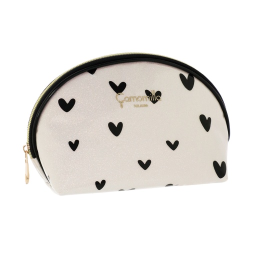 BOLSA CAMOMILLA LOVE ME BRANCO/PRETO 13X22X10CM 19757