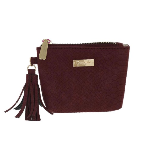 Porta-moedas CAMOMILLA Chic Jungle bordeaux 9x13x2cm