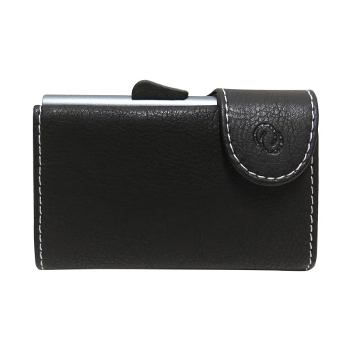 Porta-cartões com porta-moedas C-SECURE Special Vintage preto/ponto branco