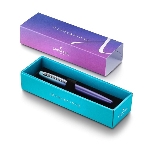 Caneta de aparo SHEAFFER VFM 9430 azul e roxo degradé perolado M