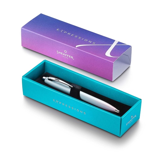 Sheaffer 100 Expressions 9376 ballpoint pen, blue and pink pearlescent gradient, M