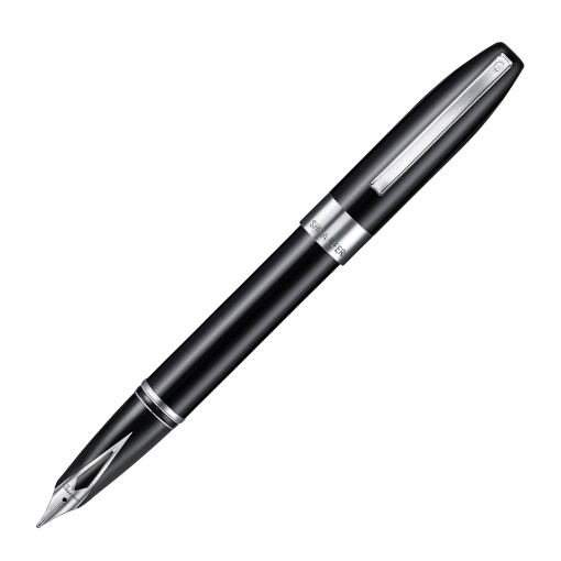 Caneta de aparo SHEAFFER Legacy 9064 preto lacado/clip cromado M
