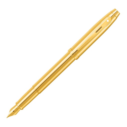 Caneta de aparo SHEAFFER 100 9372 dourado brilhante M