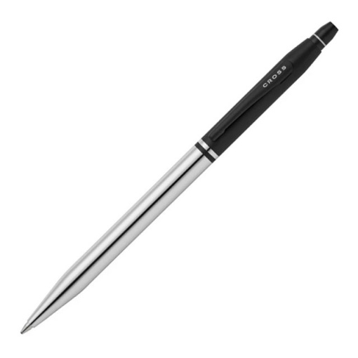 Esferográfica CROSS Click Tuxedo cromado/preto mate M