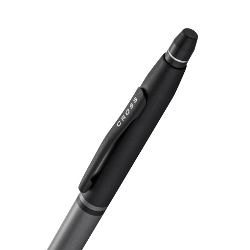CROSS Click Tuxedo ballpoint pen, satin metallic grey/matte black, M