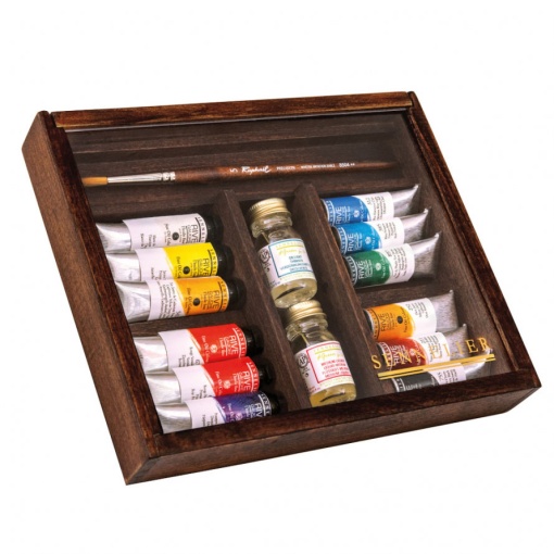 Conjunto de pintura a óleo SENNELIER Rive Gauche 12 tubos 10ml + acessórios