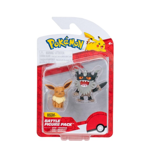 Pokémon Eevee + Perrserker 5cm (pack 2 unidades)