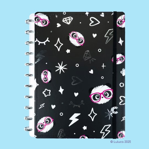 Caderno inteligente grande (215x280mm) pautado Pandalu Star by Luluca