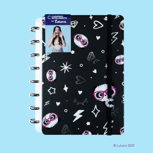 Caderno inteligente A5 pautado Pandalu Star by Luluca