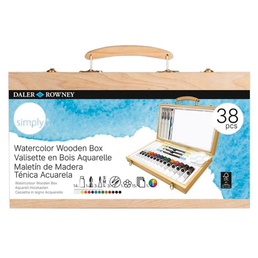 Conjunto de pintura aguarela DALER-ROWNEY Simply - 38 peças