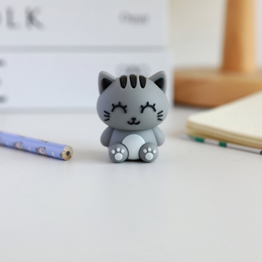 Afia 3D iTotal gato cinza