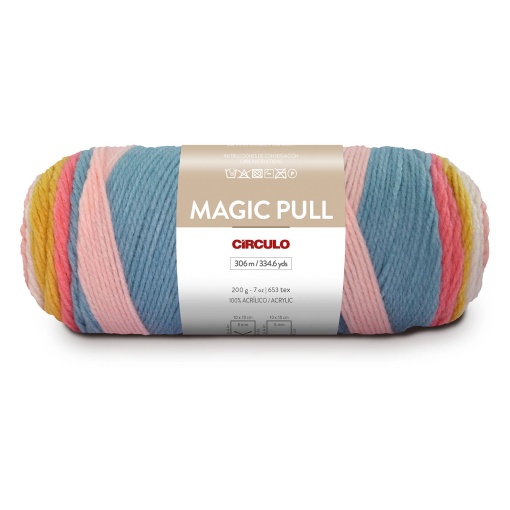 Fio de crochet CÍRCULO Magic Pull 200g Aquarela 9026