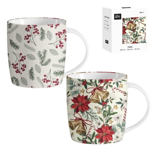 Caneca de cerâmica Natal 350ml sortido D'CASA