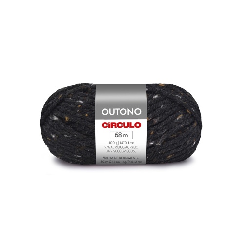Fio de tricot CÍRCULO Outono 100g Preto 940