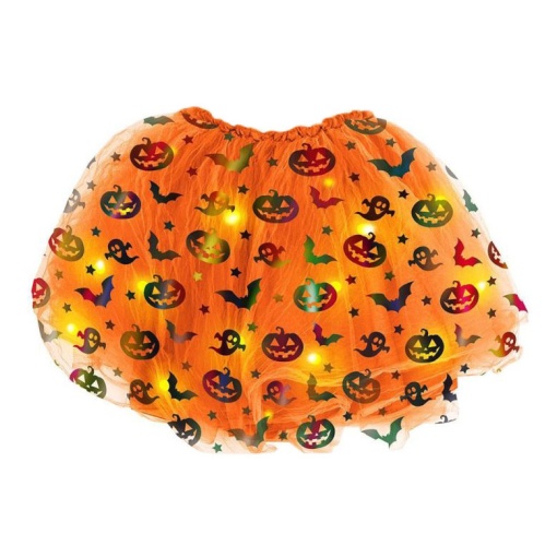 Saia com LEDs laranja e preta 40cm