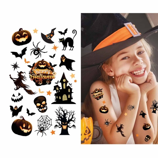 Tatuagens de Halloween divertidas cores sombrias