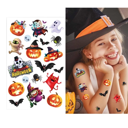 Tatuagens de Halloween cores vivas