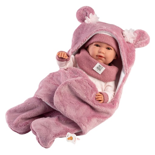 Boneca Mimi chorona com saco cama 42cm LLORENS