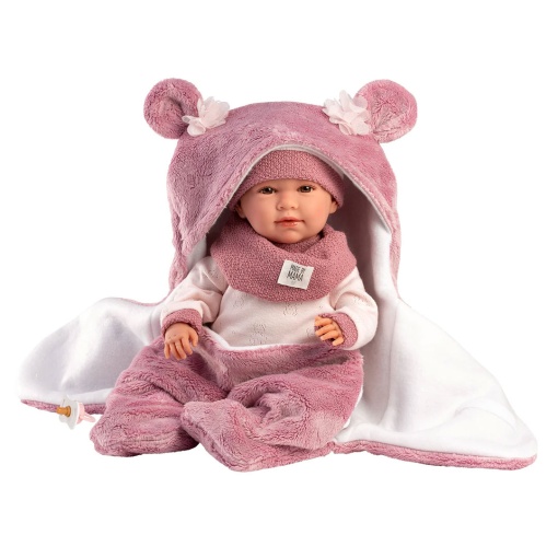 Boneca Mimi chorona com saco cama 42cm LLORENS