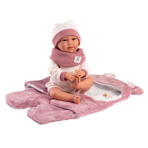 Boneca Mimi chorona com saco cama 42cm LLORENS