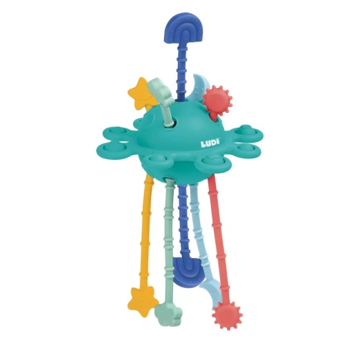 Brinquedo sensorial para puxar com pop it LUDI