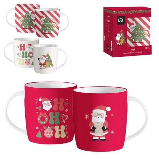 Caneca de cerâmica 350ml Pai Natal sortido D'CASA