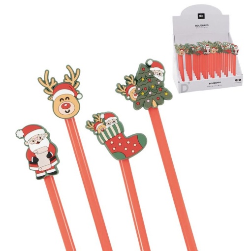 Esferográfica D'CASA Pai Natal/rena sortido