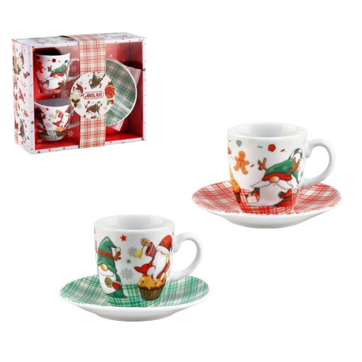 Conjunto 2 chávenas de café Natal ANILAR