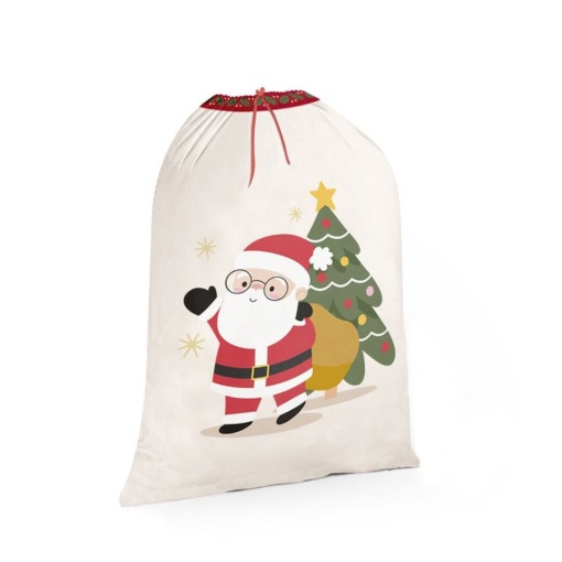 Saco de tecido Natal 50x75cm sortido D'CASA
