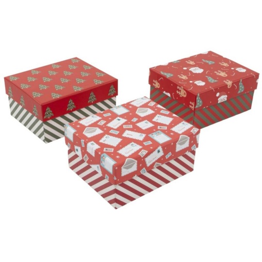 Caixa de cartão Natal 10x12x6cm sortido D'CASA