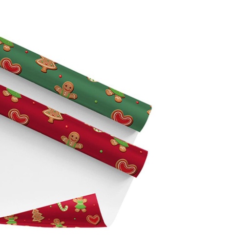 Papel de embrulho D'CASA Natal 100x300cm Sweet Christmas sortido
