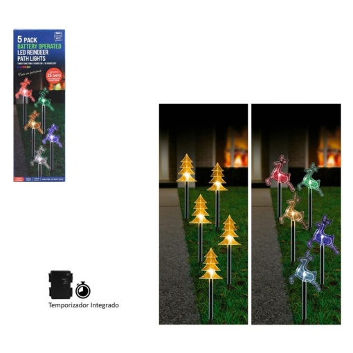 Iluminação de jardim árvore de Natal/rena (5 unidades) sortido