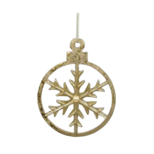 Bola estrela de Natal 8cm dourada