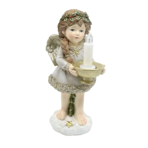 Anjo com vela 22cm sortido
