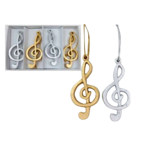 Pendente clave musical 7,5cm - 4 unidades