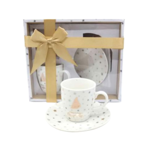 Conjunto 2 chávenas de café Merry Christmas 90ml