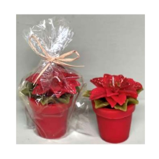 Vela flor de Natal 9,5cm